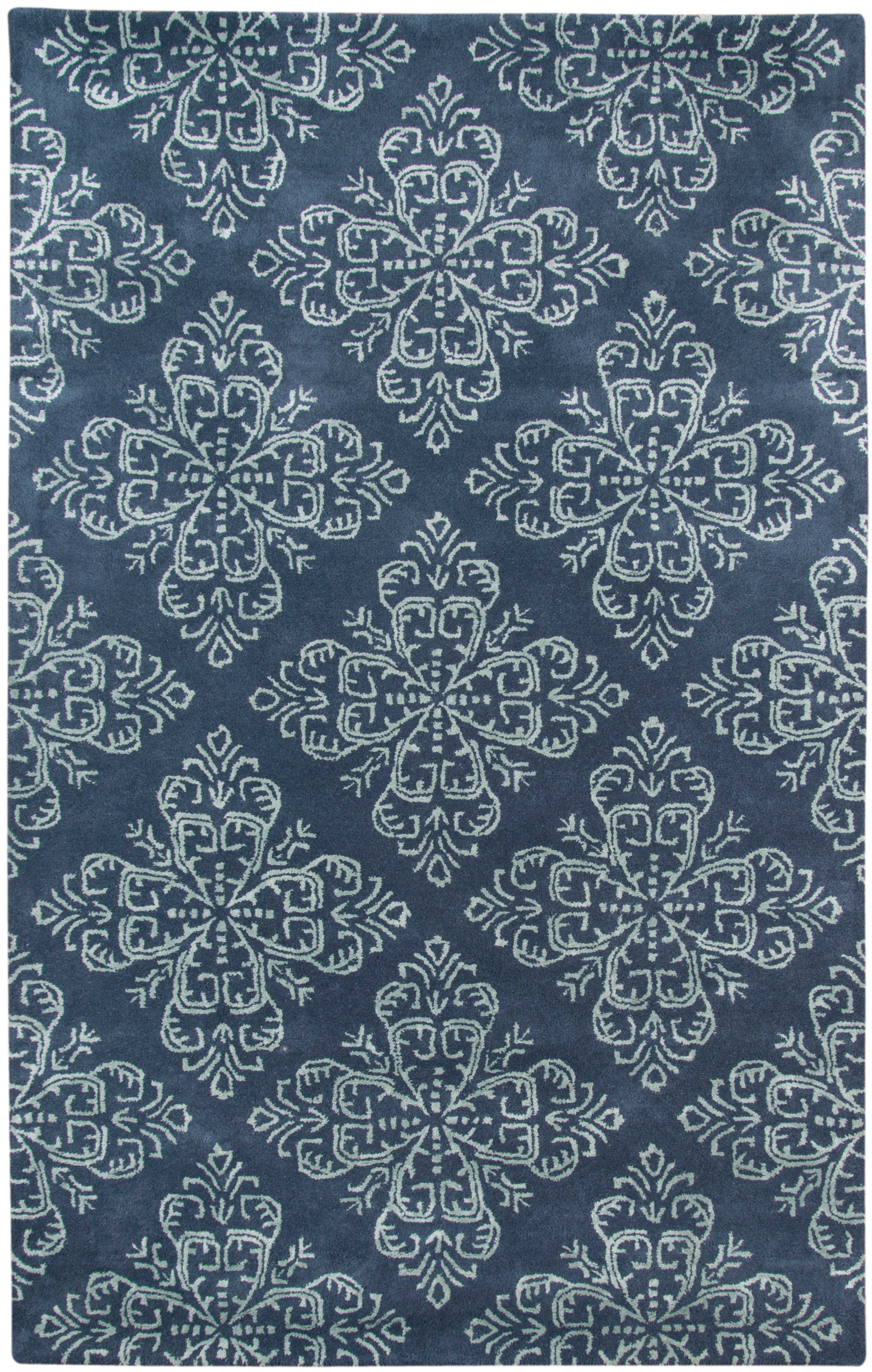8" X11" X 0.5" Gray  Wool Area Rug