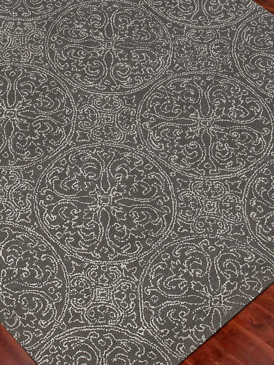8" X11" X 0.5" Gray  Wool Area Rug