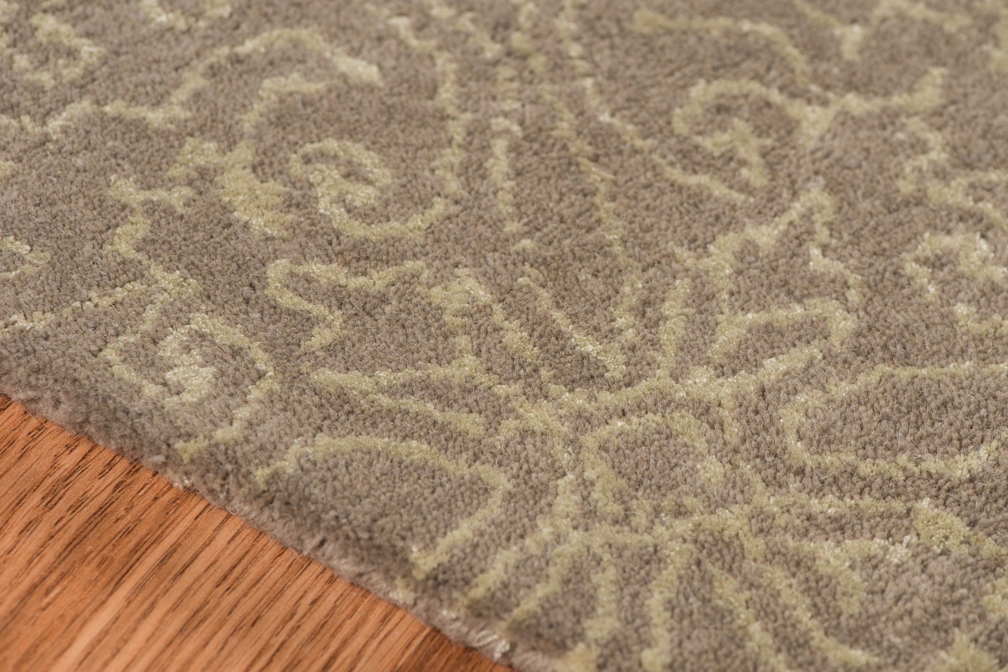 8" X11" X 0.5" Beige  Wool Area Rug