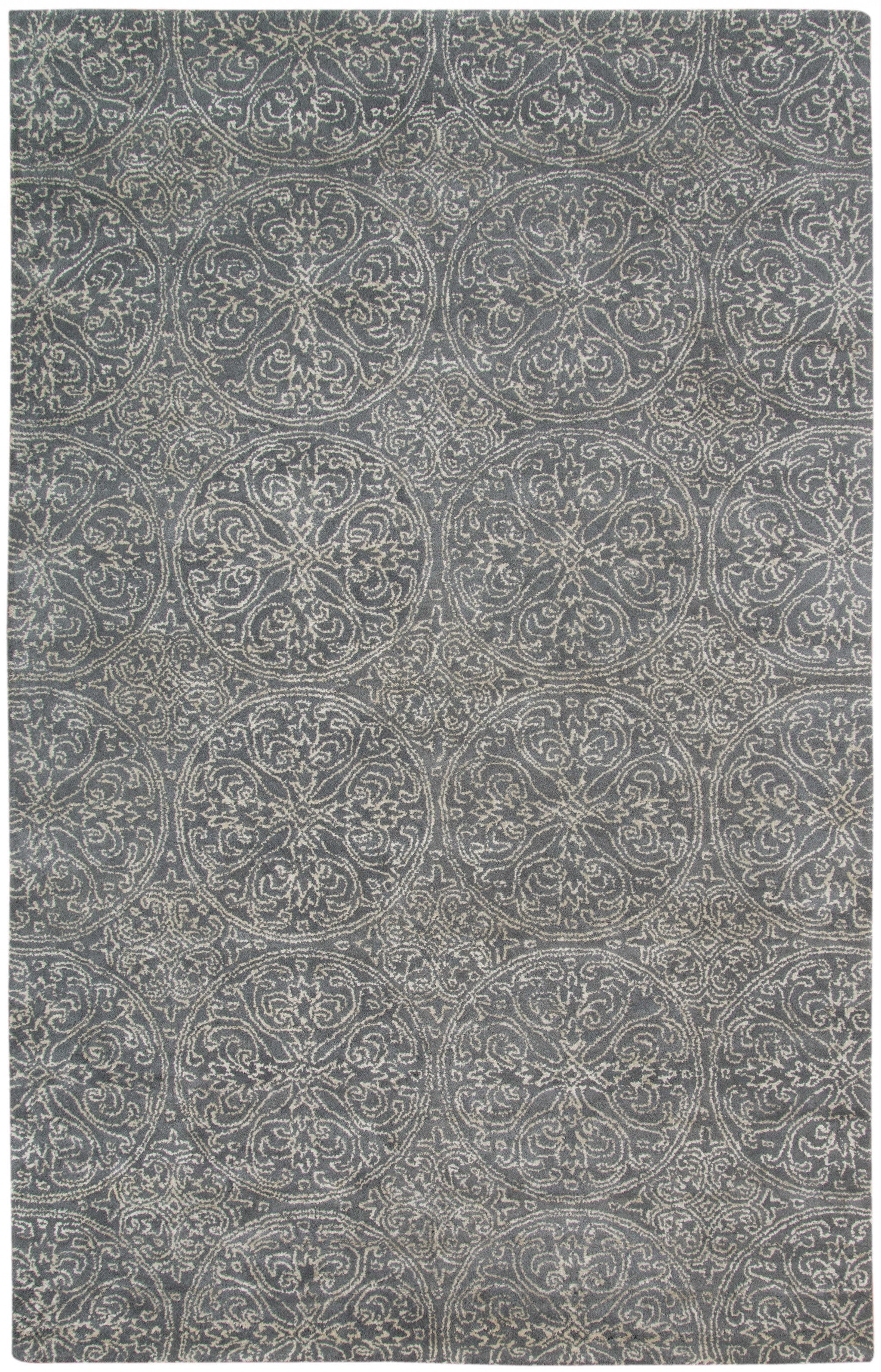 5" X8" X 0.5" Blue  Wool Area Rug