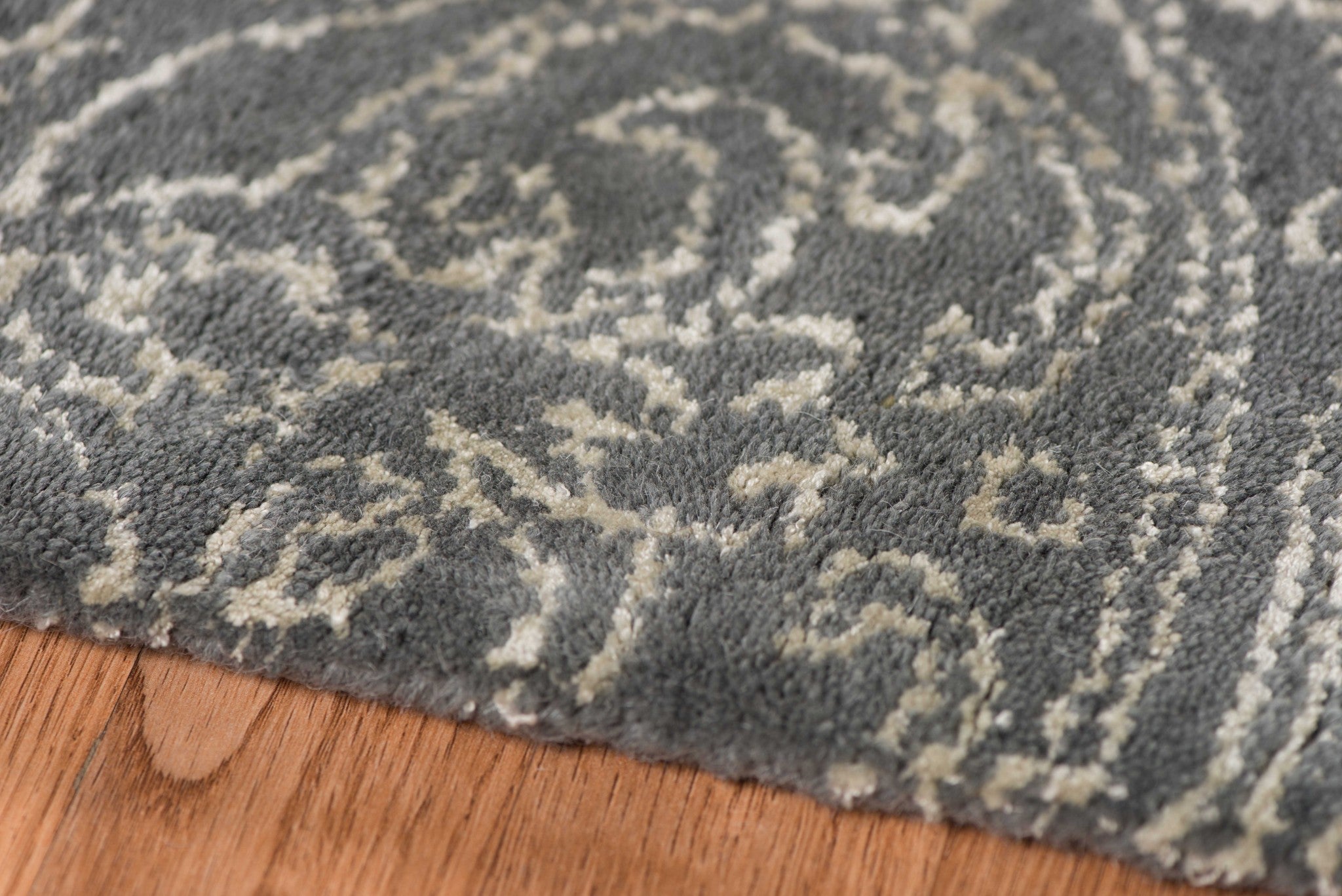 5" X8" X 0.5" Blue  Wool Area Rug