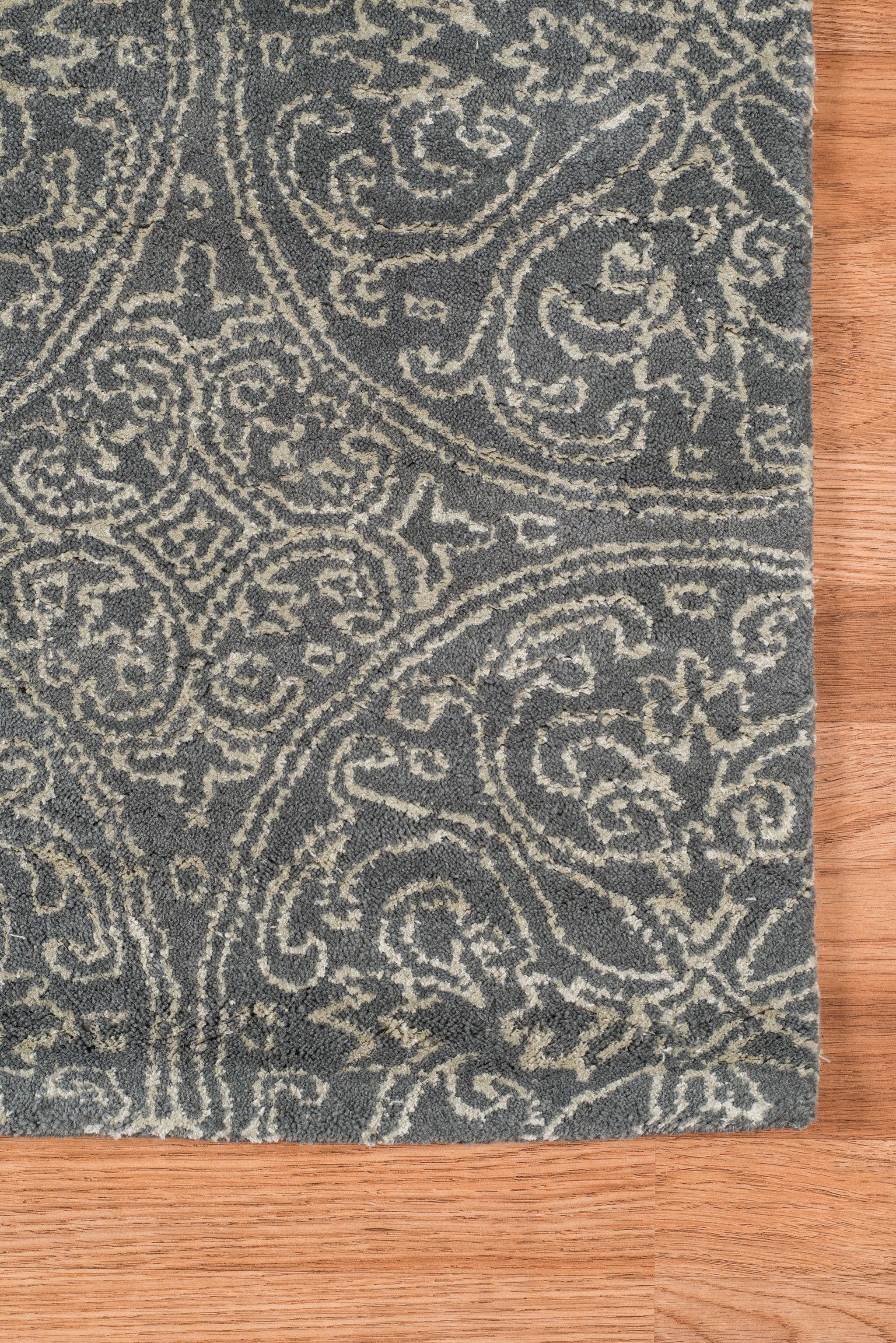 5" X8" X 0.5" Blue  Wool Area Rug