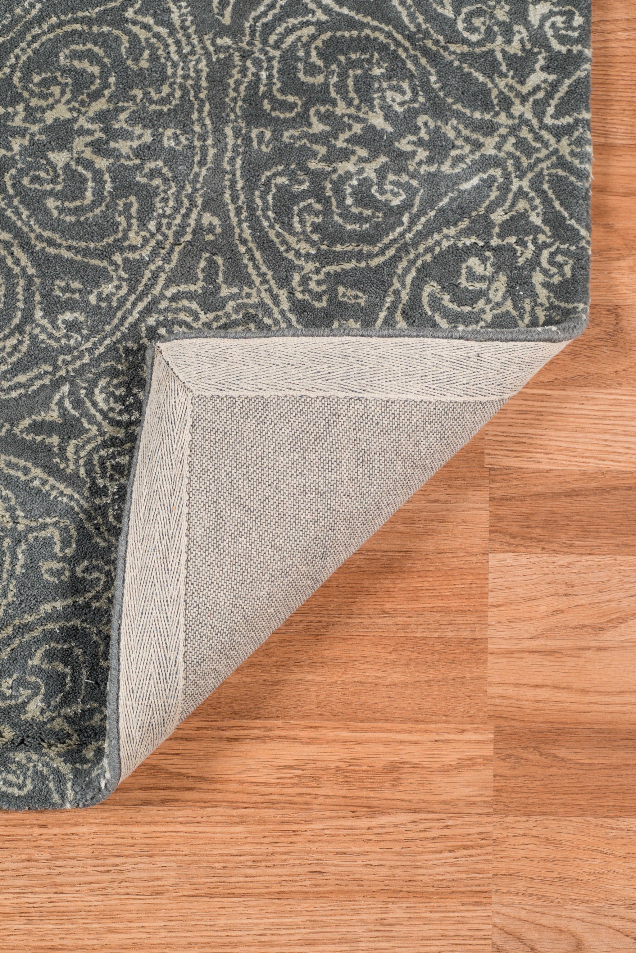 5" X8" X 0.5" Blue  Wool Area Rug