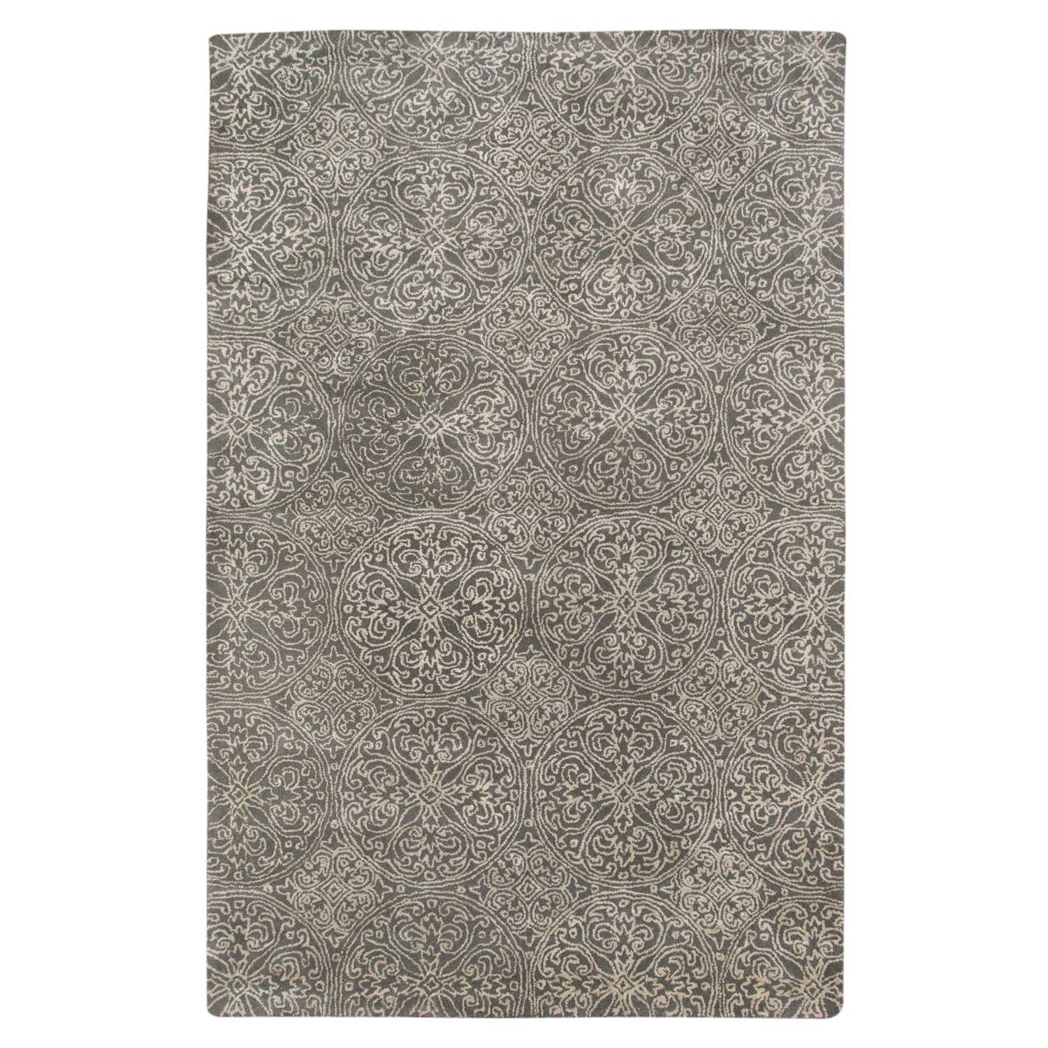 8" X11" X 0.5" Blue  Wool Area Rug