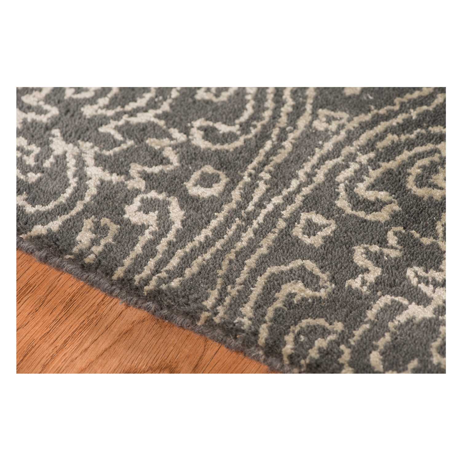8" X11" X 0.5" Blue  Wool Area Rug