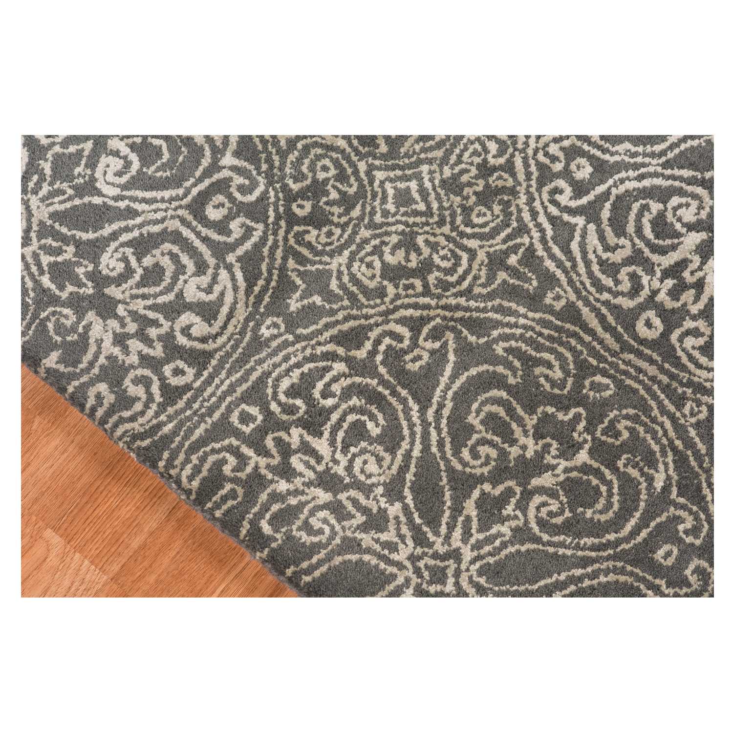 8" X11" X 0.5" Blue  Wool Area Rug