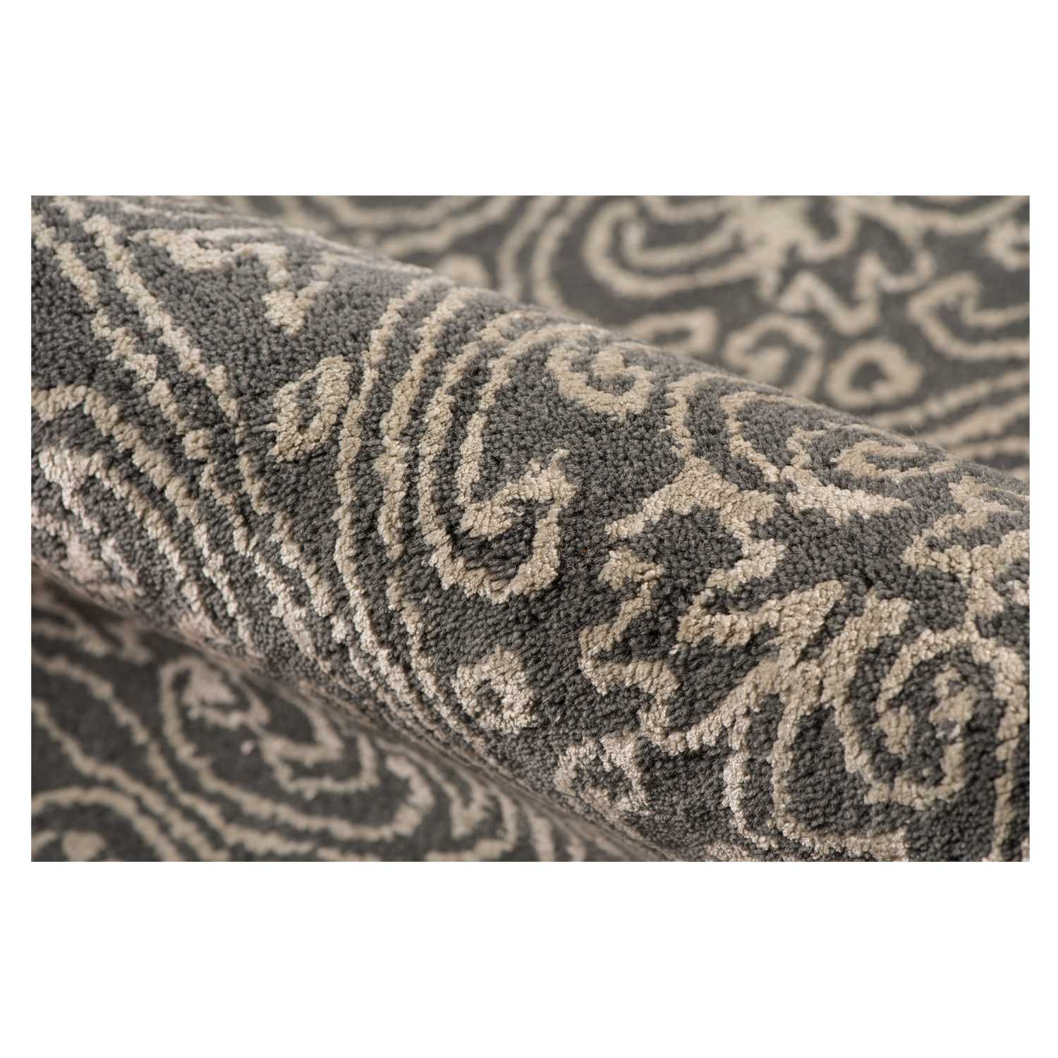 8" X11" X 0.5" Blue  Wool Area Rug