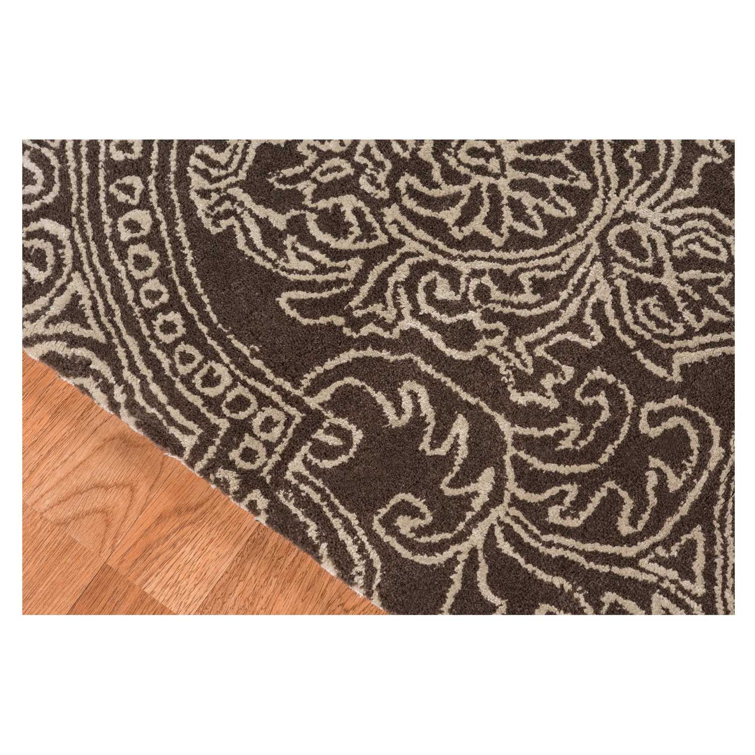 2" X3" X 0.5" Gray  Wool Area Rug