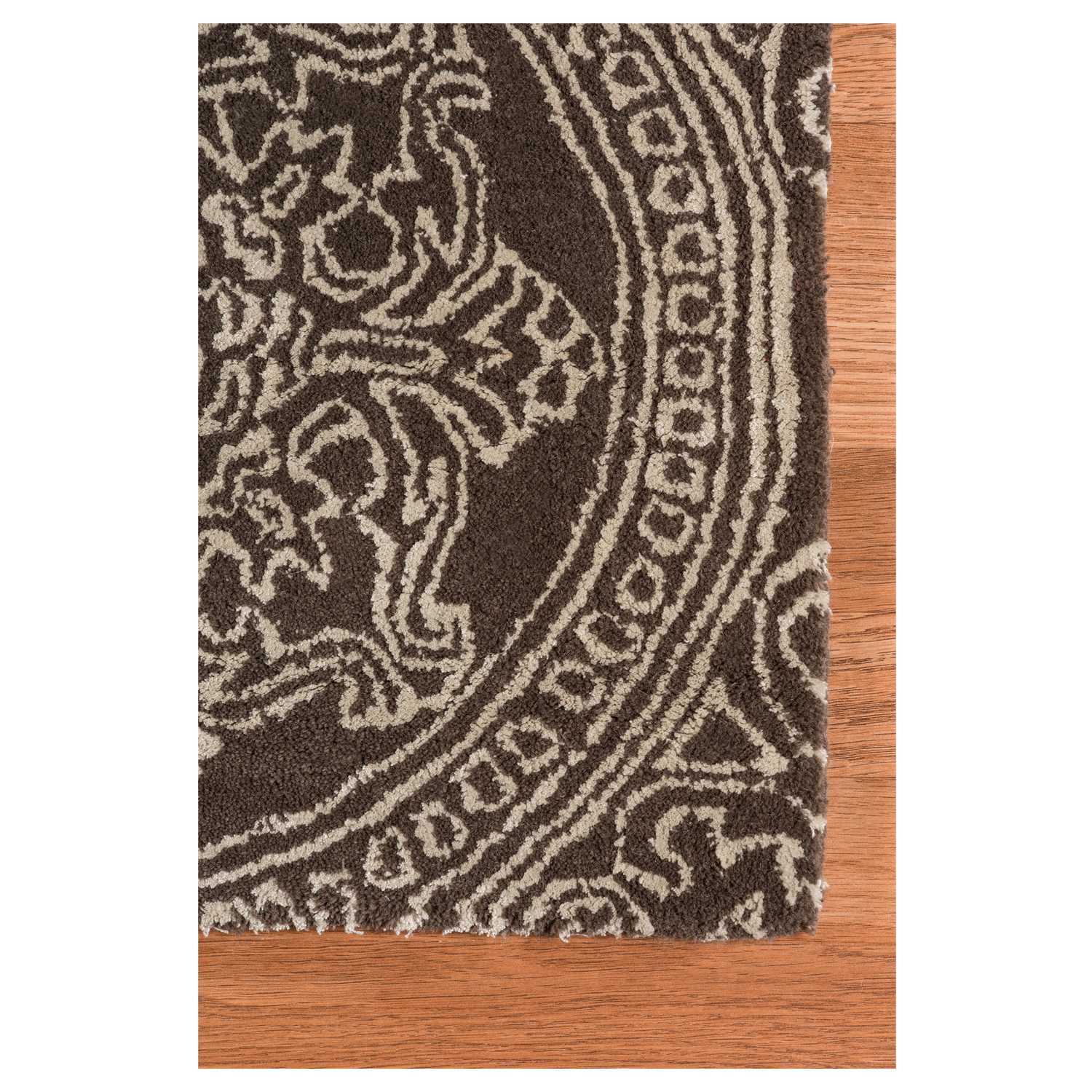 2" X3" X 0.5" Gray  Wool Area Rug