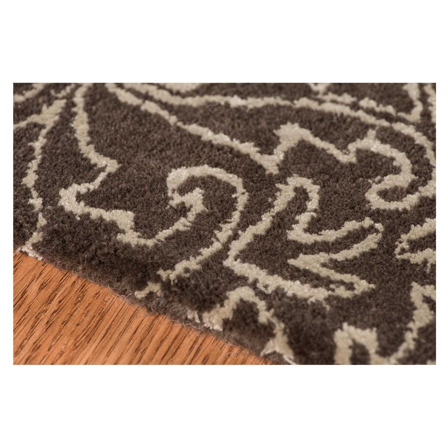 5" X8" X 0.5" Gray  Wool Area Rug