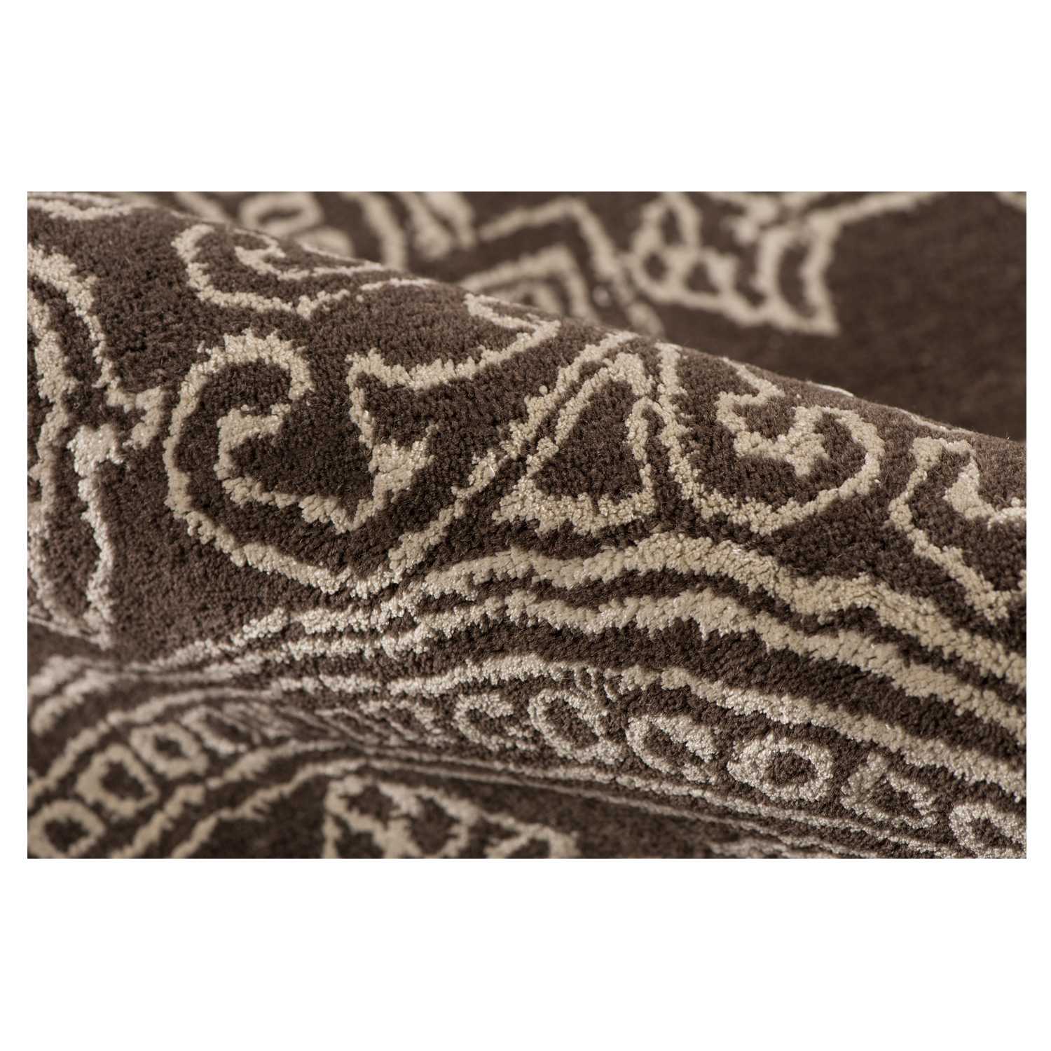 5" X8" X 0.5" Gray  Wool Area Rug