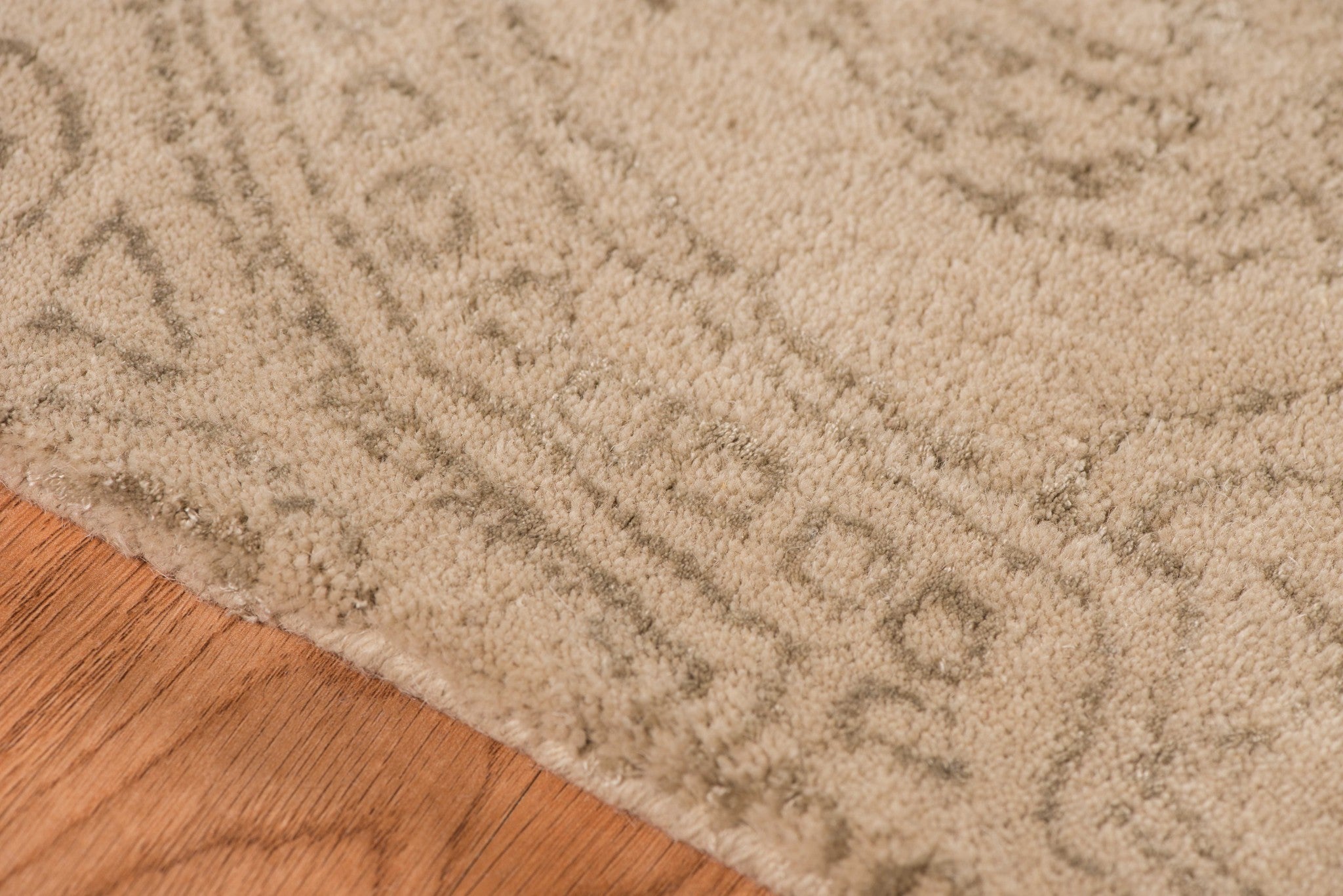 5" X8" X 0.5" Beige  Wool Area Rug
