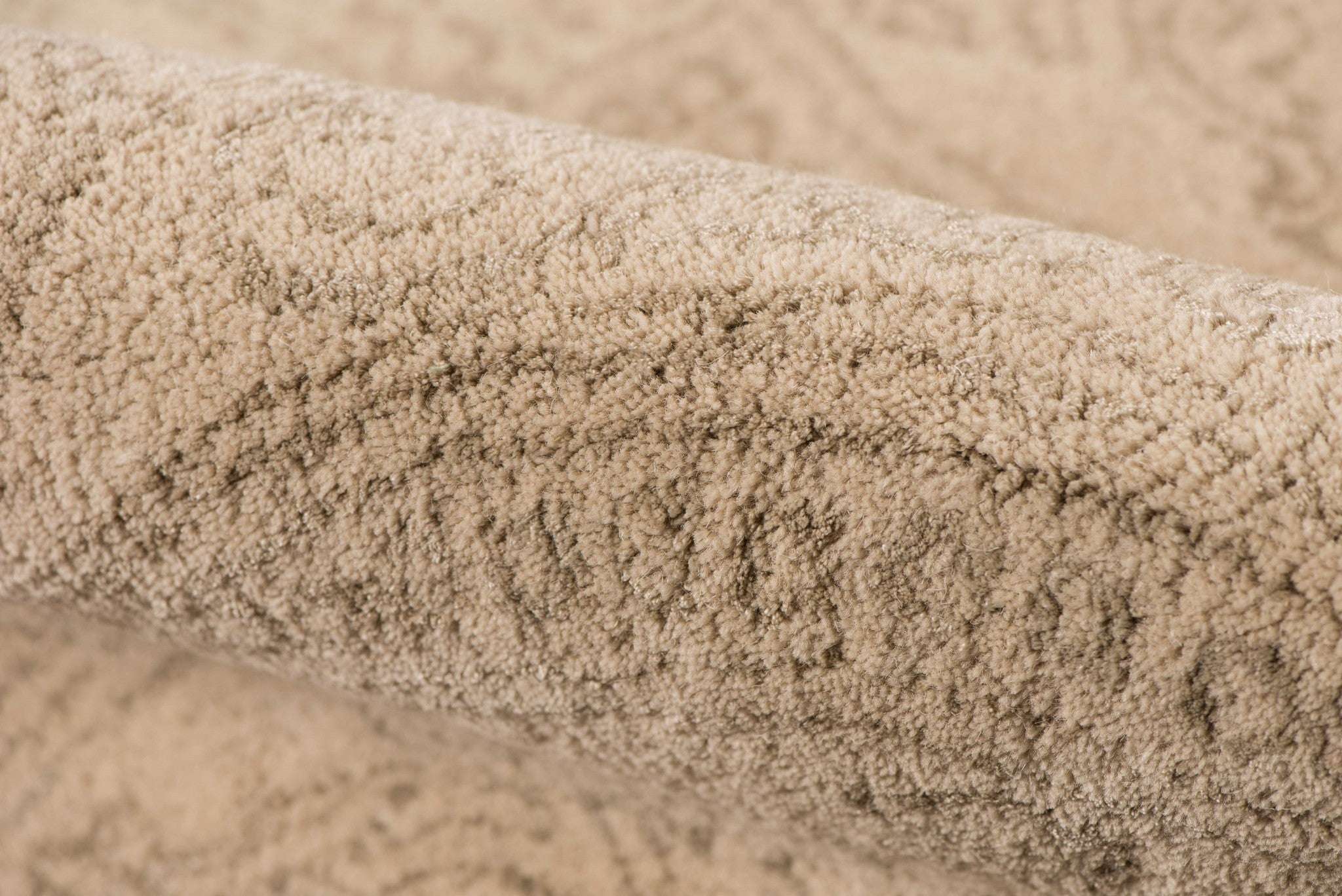 5" X8" X 0.5" Beige  Wool Area Rug