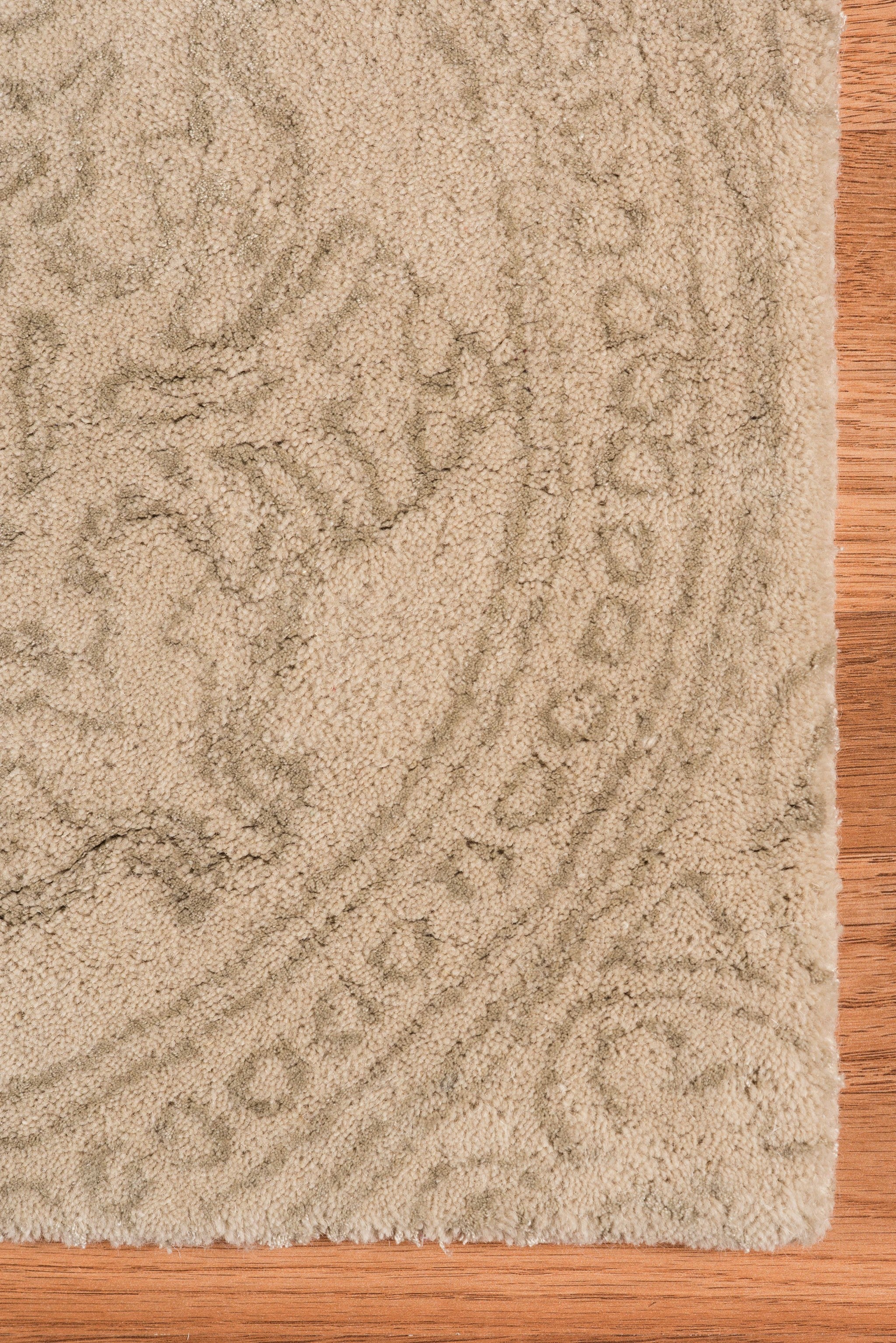 5" X8" X 0.5" Beige  Wool Area Rug