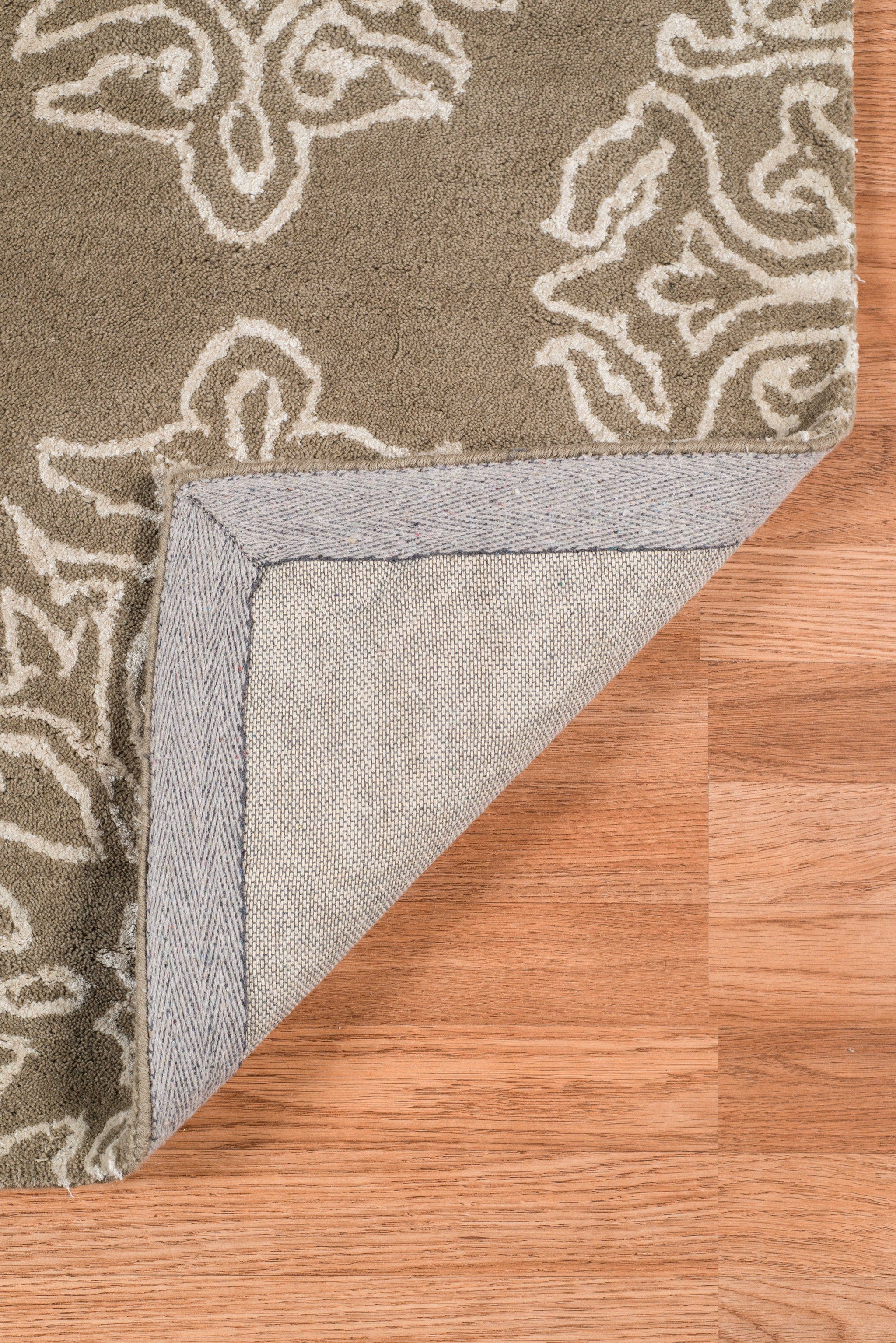 5" X8" X 0.5" Gray  Wool Area Rug