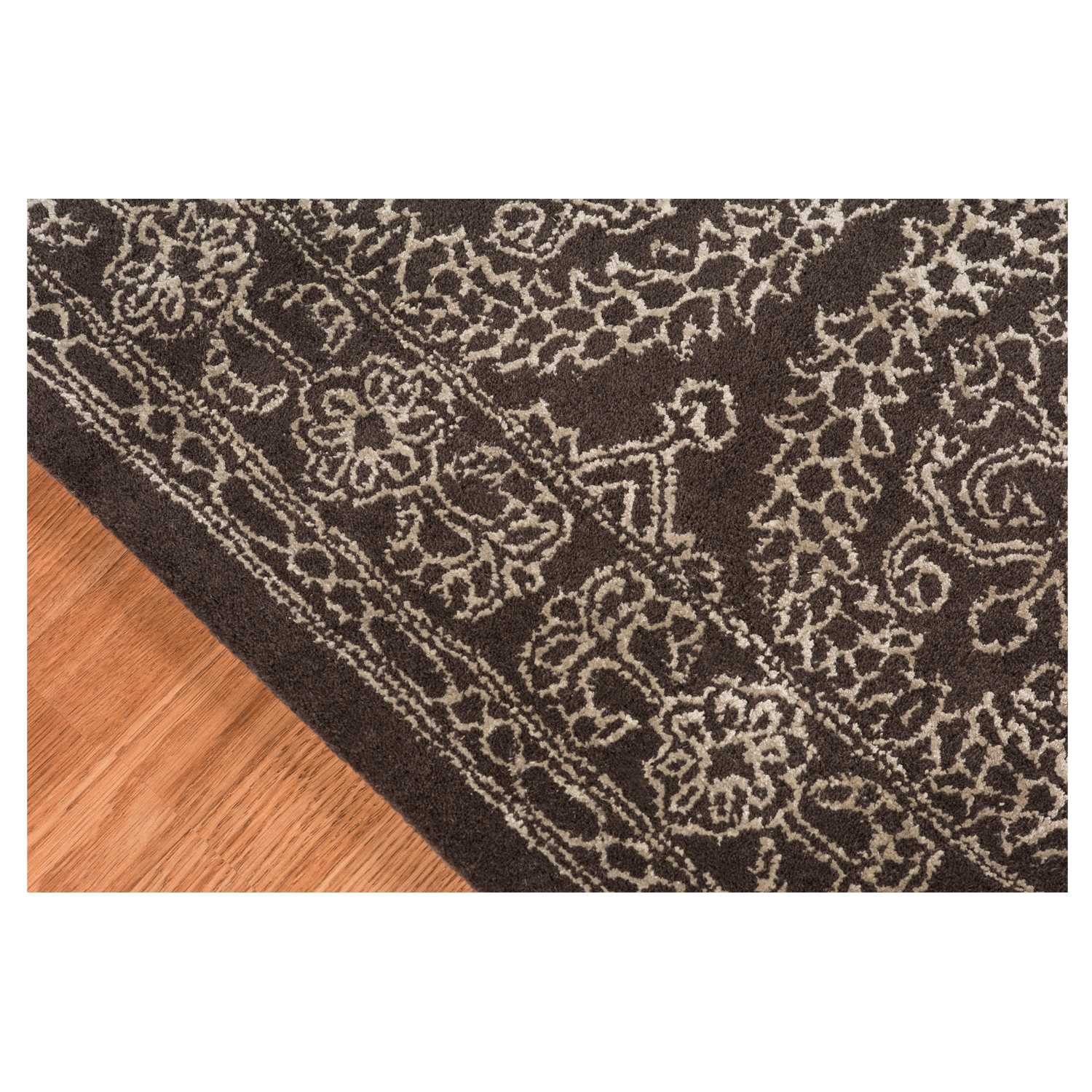8" X11" X 0.5" Gray  Wool Area Rug