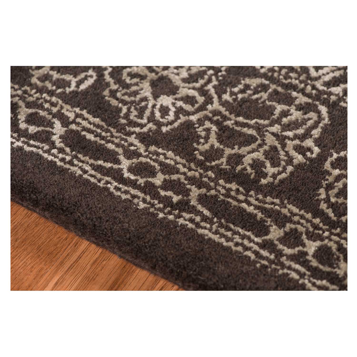 8" X11" X 0.5" Gray  Wool Area Rug
