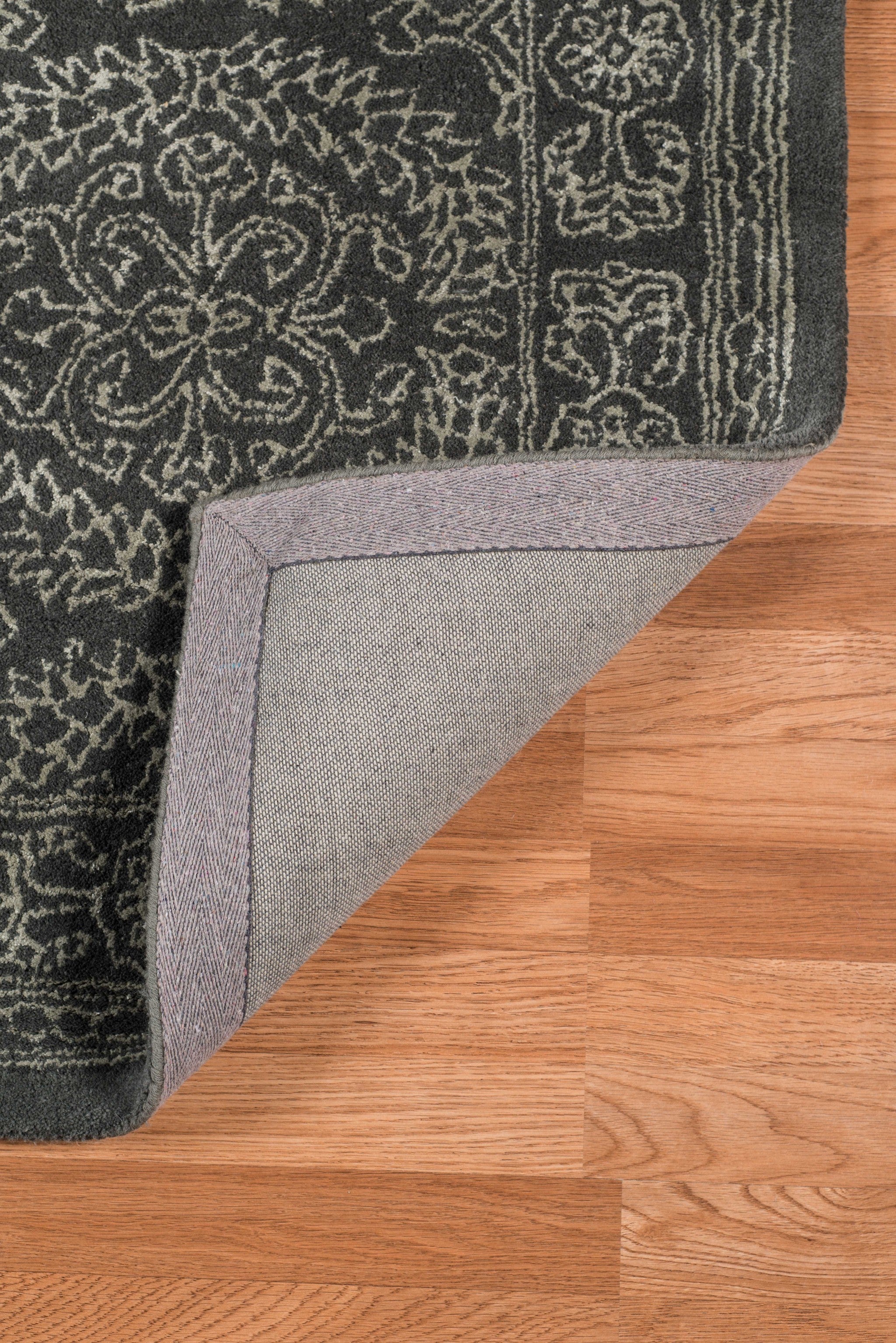 8" X11" X 0.5" Gray  Wool Area Rug