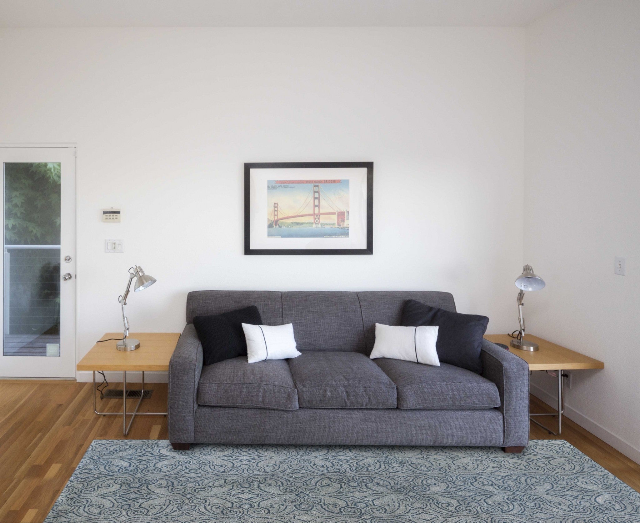 8" X10" X 0.5" Blue  Wool Area Rug