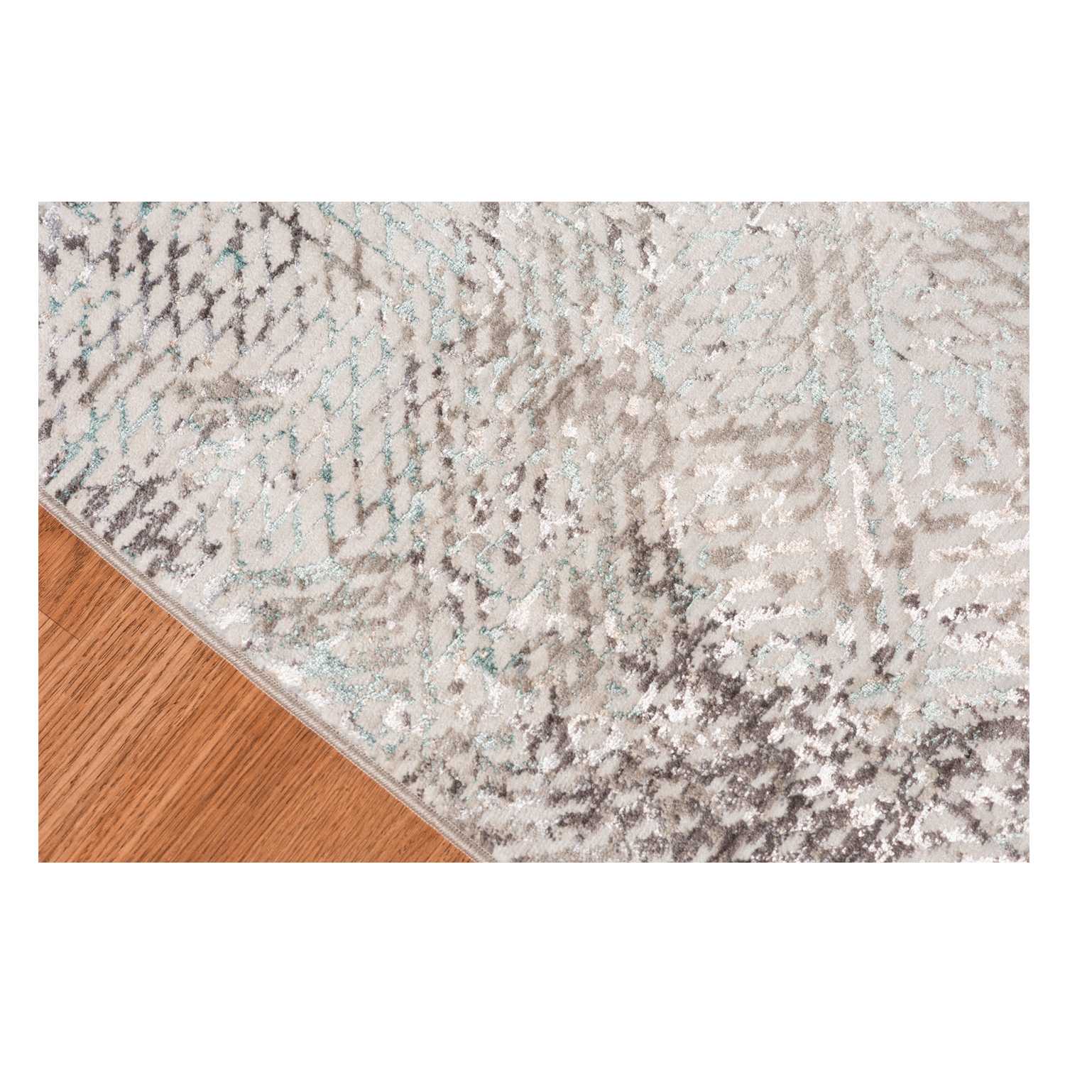 3.93" X5.57" X 0.38" Gray  Polyester Area Rug