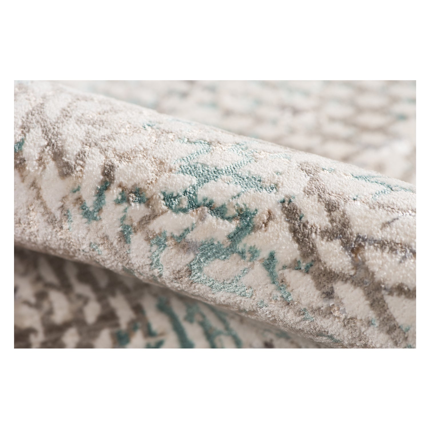 3.93" X5.57" X 0.38" Gray  Polyester Area Rug