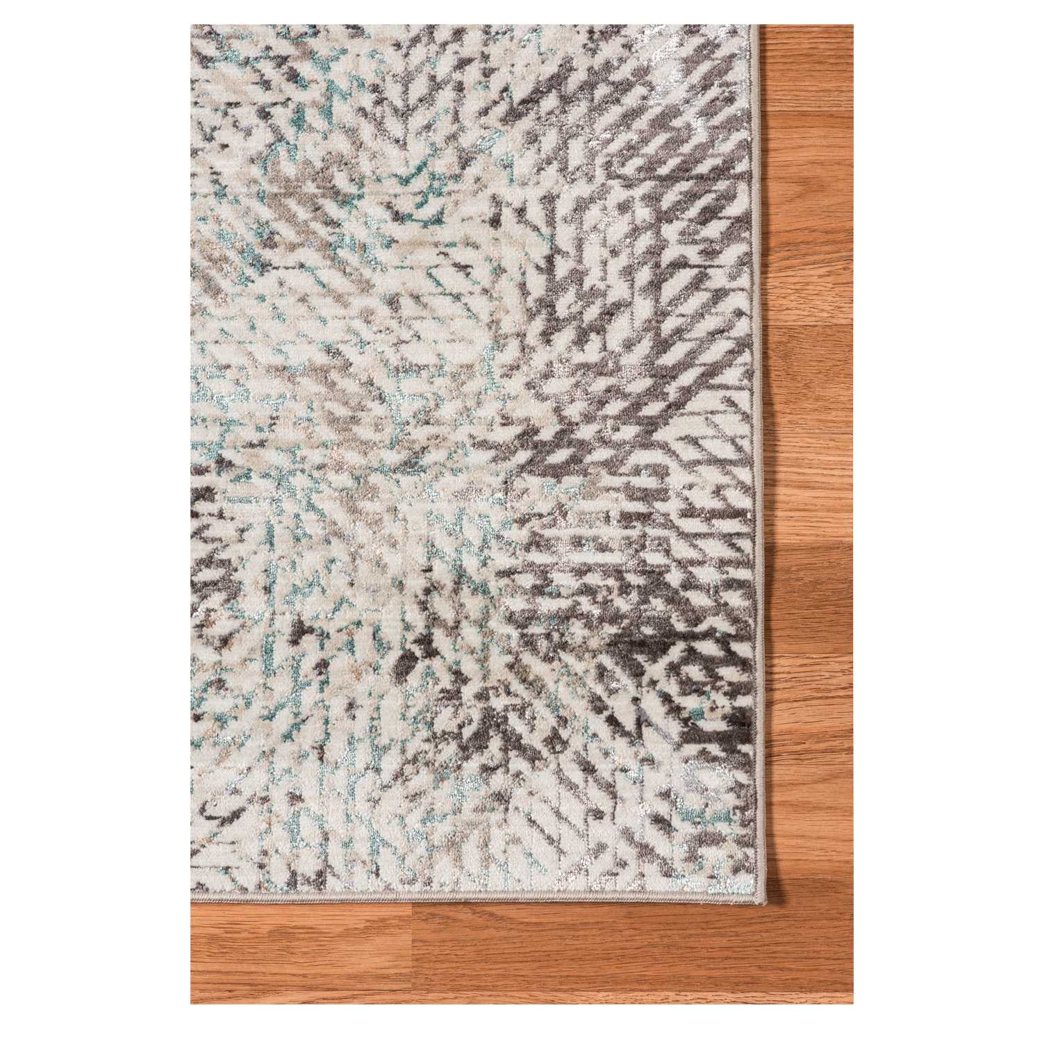 3.93" X5.57" X 0.38" Gray  Polyester Area Rug