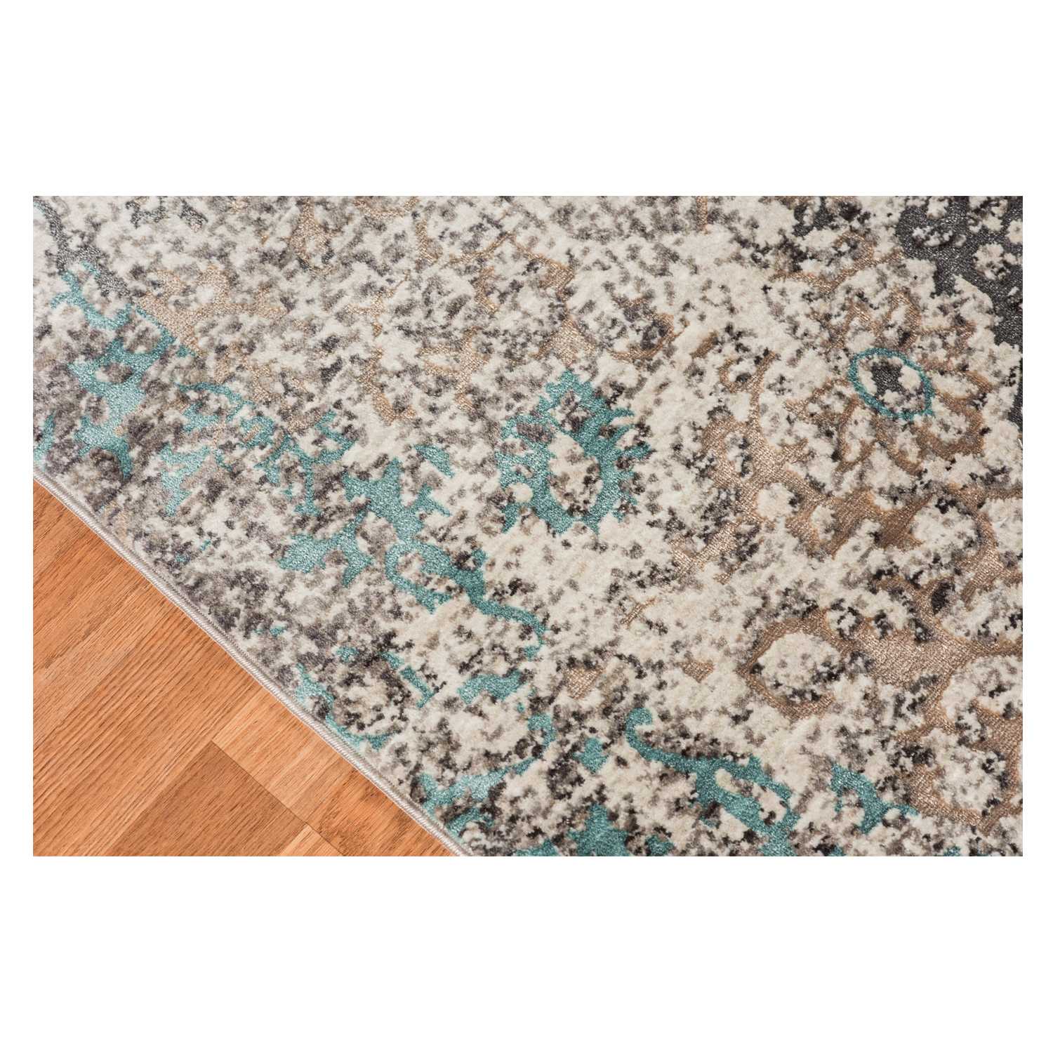 3.11" X5.07" X 0.38" Blue  Polyester Area Rug