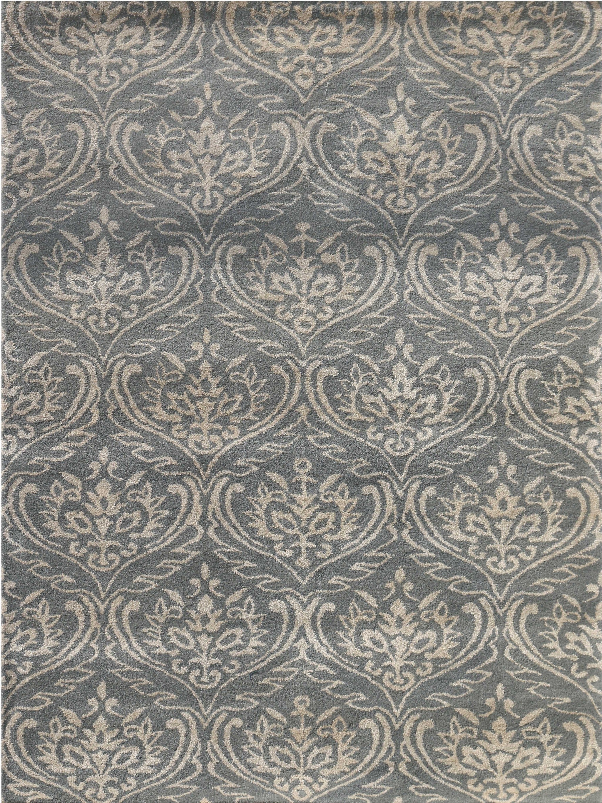 8" X10" X 0.5" Gray  Wool Area Rug