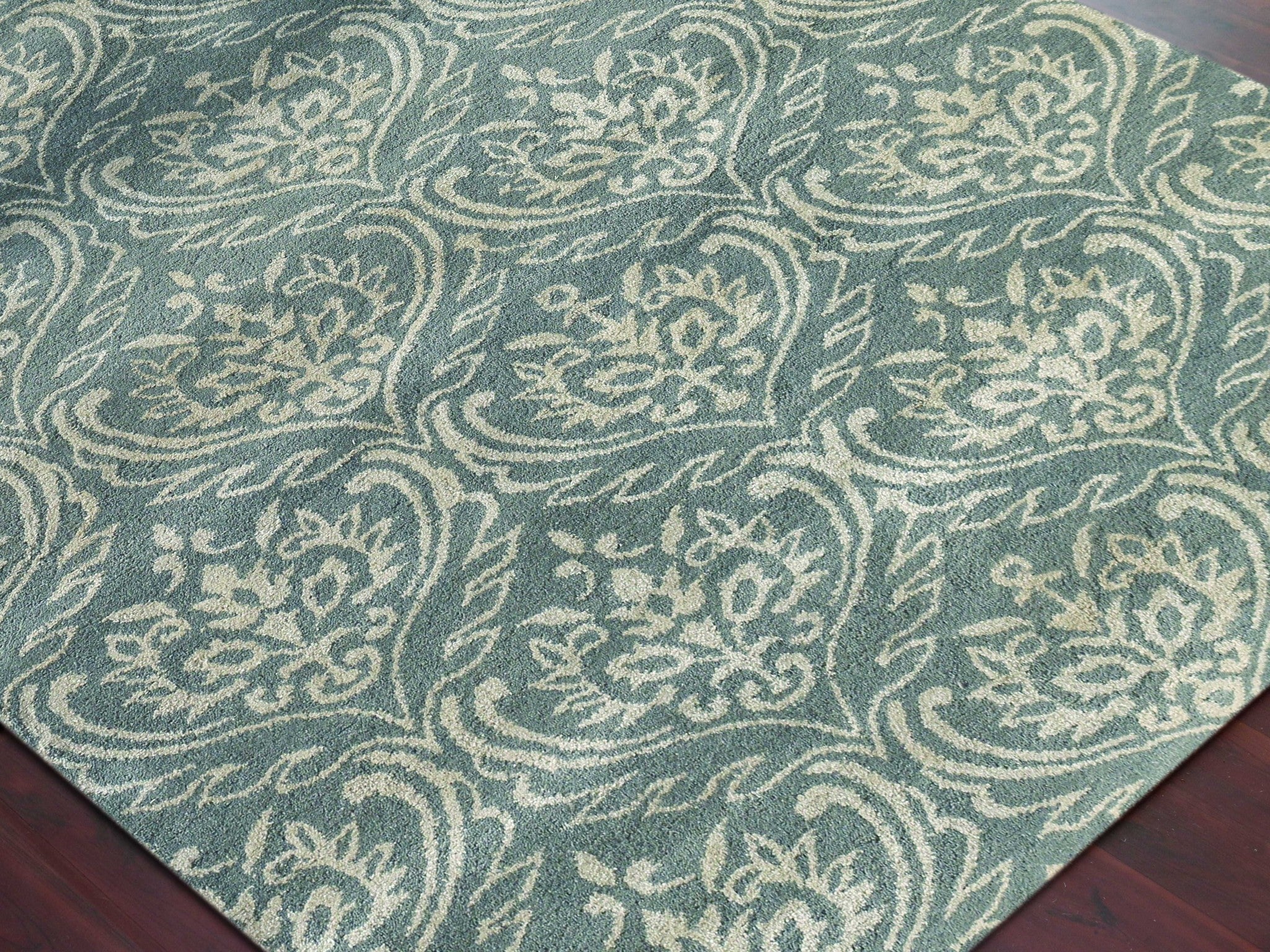 8" X10" X 0.5" Gray  Wool Area Rug