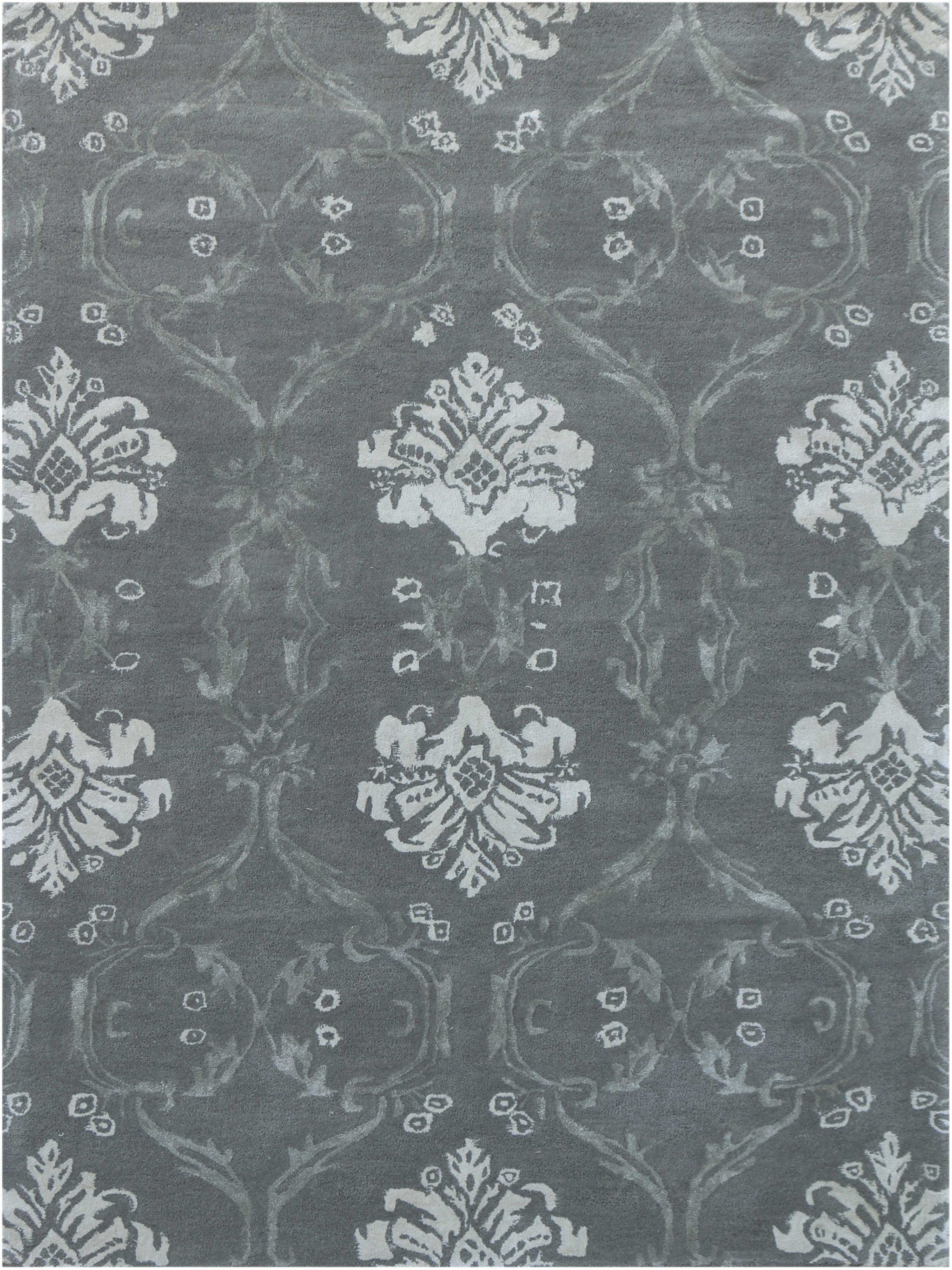 8" X10" X 0.5" Gray  Wool Area Rug