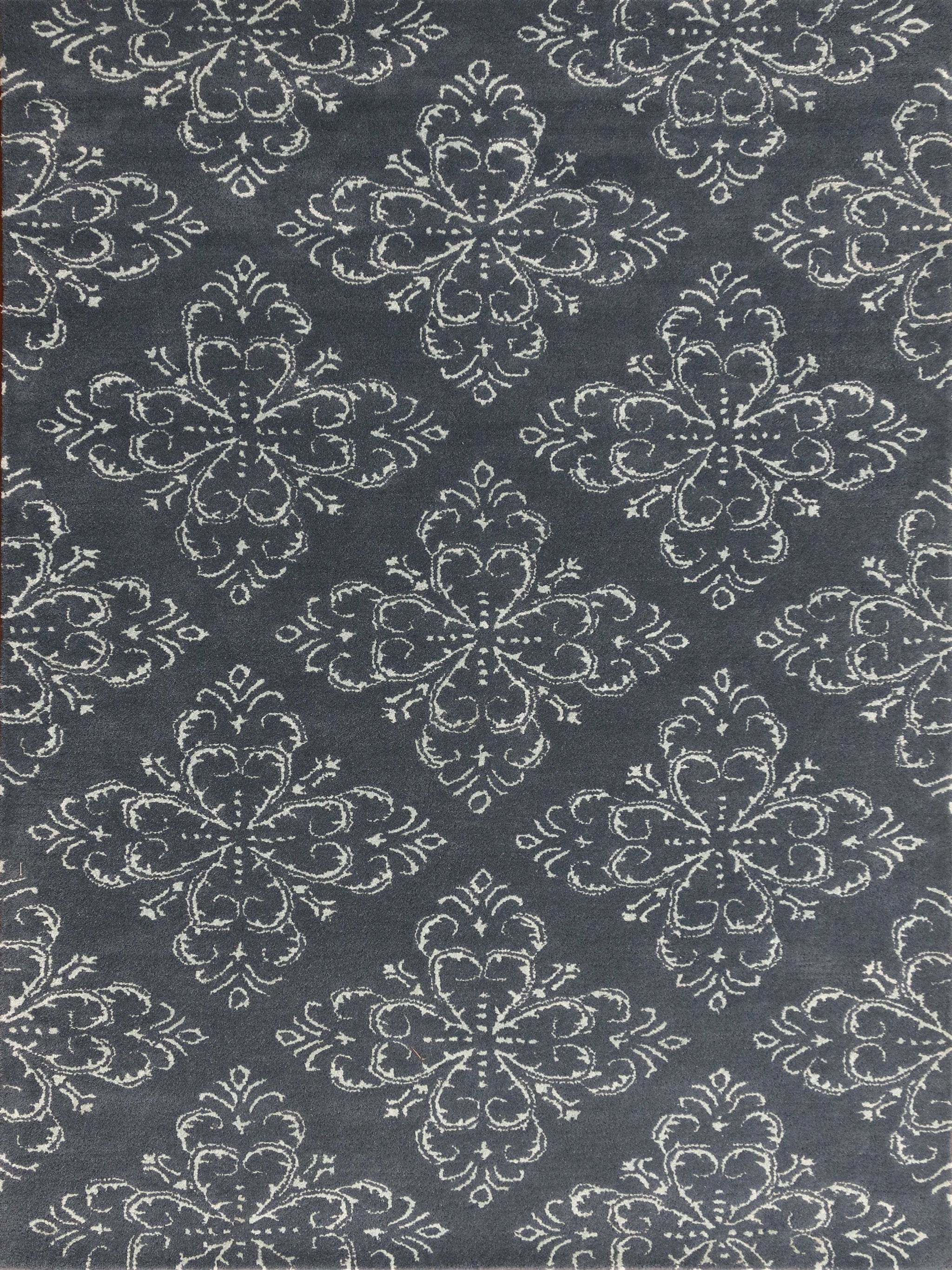 8" X10" X 0.5" Gray  Wool Area Rug