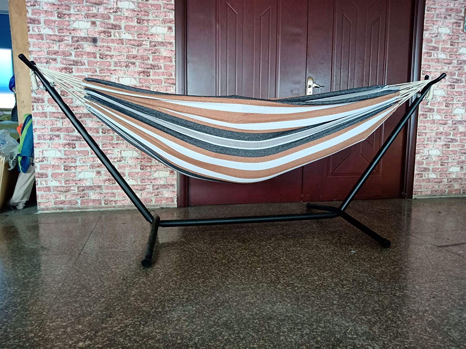 Desert Stripe Double Classic 2 Person Hammock with Stand