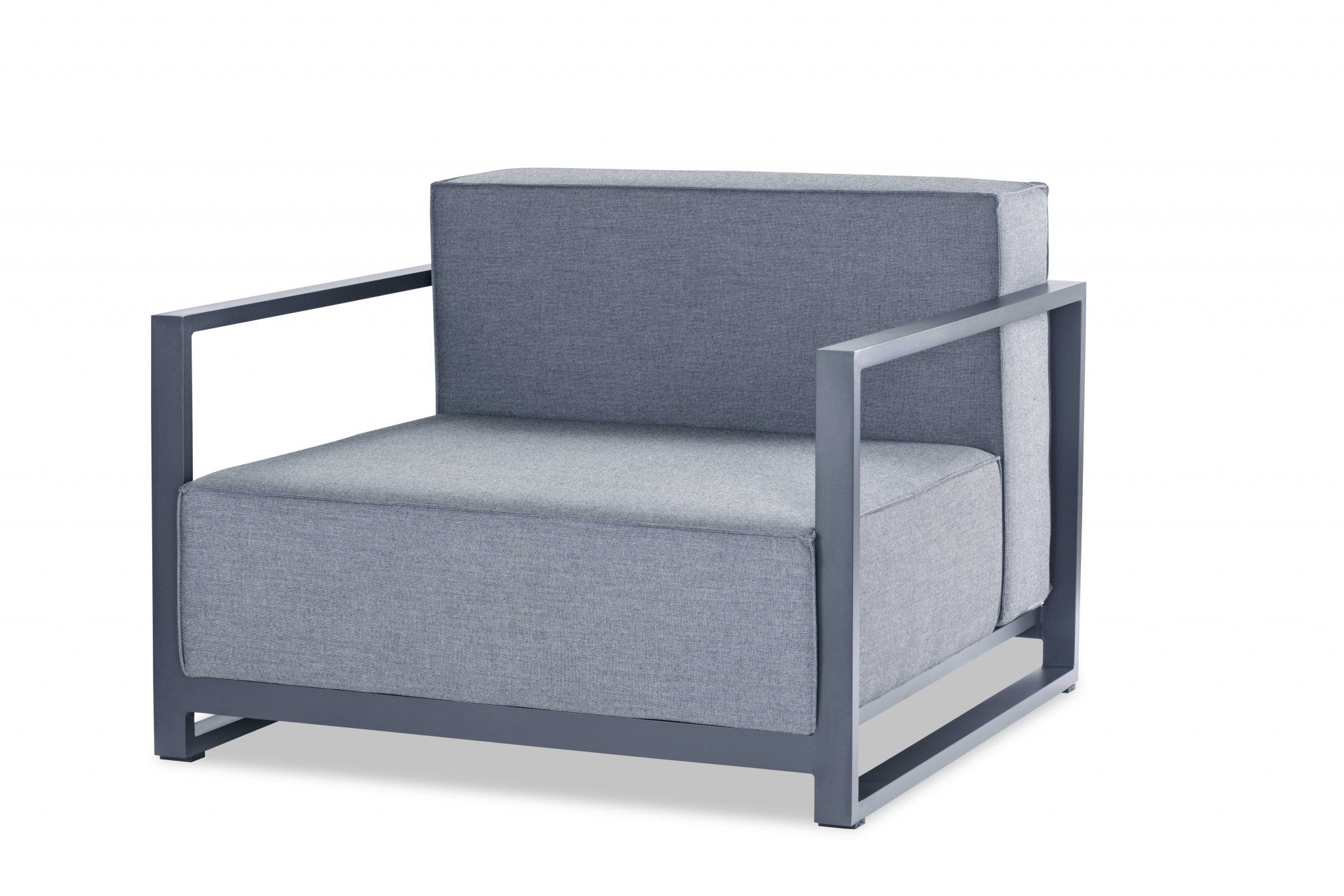 29" X 39" X 41" Gray Aluminum Armchair