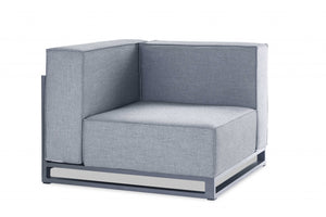 29" X 41" X 41" Gray Aluminum Modular Armless Corner
