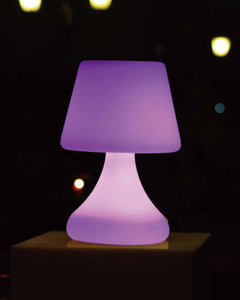 10" X 7" X 7" White PE Plastic LED Table Lamp with Bluetooth Speaker