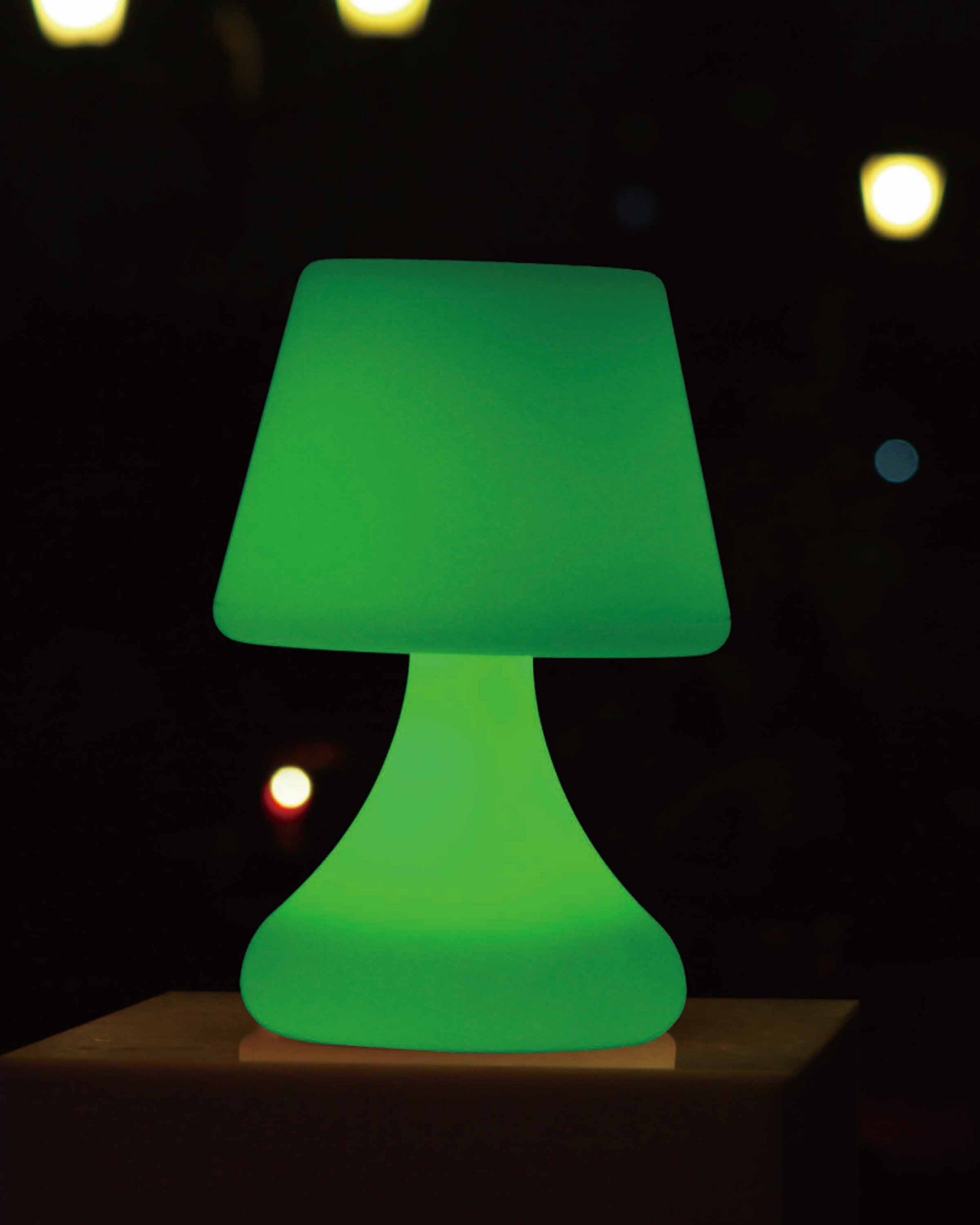 10" X 7" X 7" White PE Plastic LED Table Lamp with Bluetooth Speaker