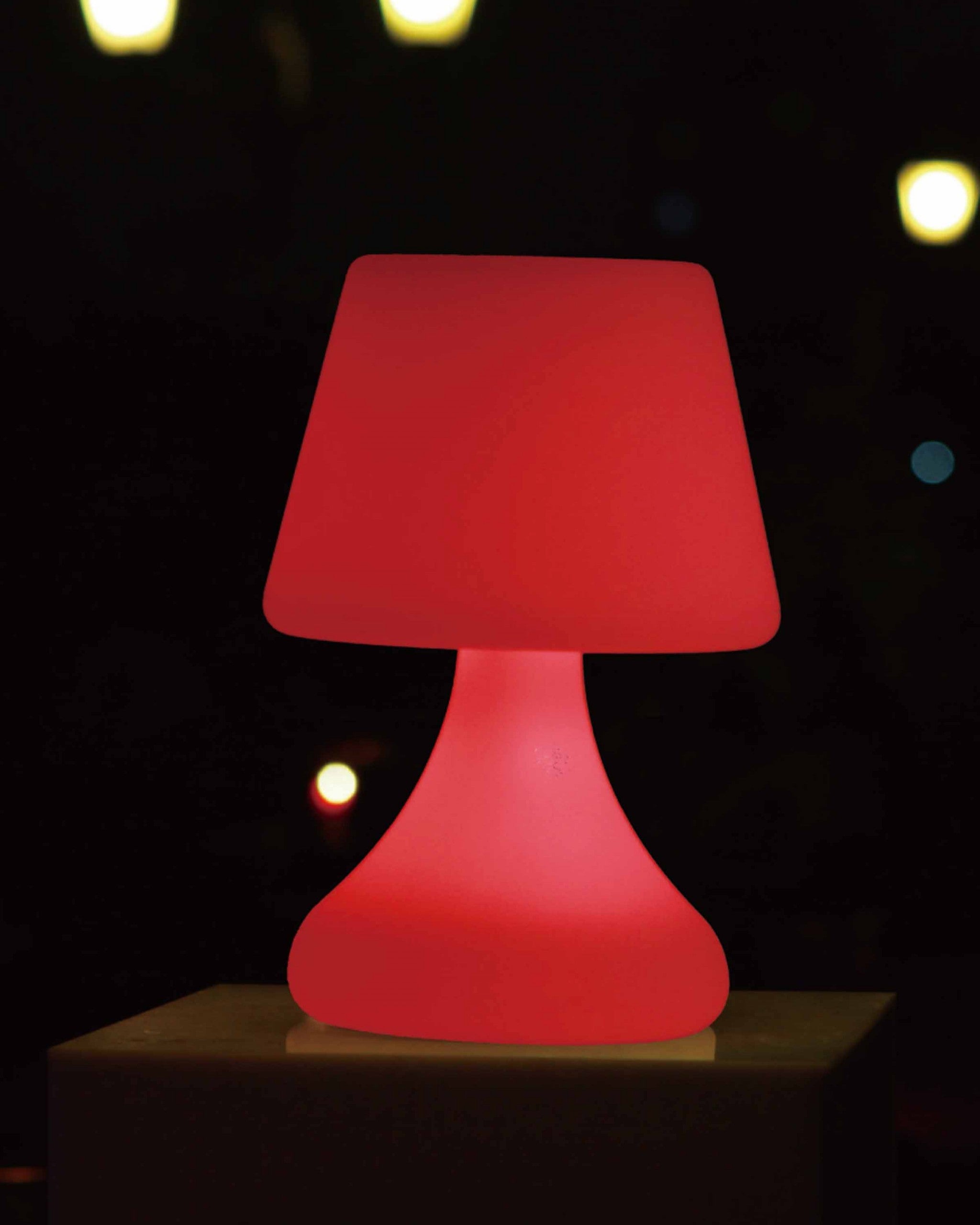 10" X 7" X 7" White PE Plastic LED Table Lamp with Bluetooth Speaker