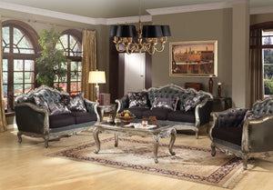 84" X 37" X 45" Silver Gray Fabric Sofa W/3 Pillows