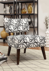 27" X 29" X 33" White Wood Accent Chair