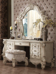 67" X 21" X 31" Bone White Wood Vanity Desk