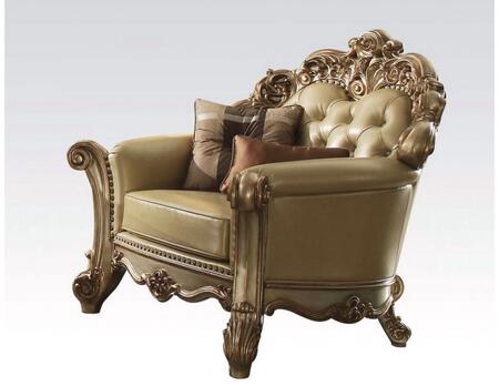 48" X 42" X 47" Bone Polyurethane Chair & 2 Pillows