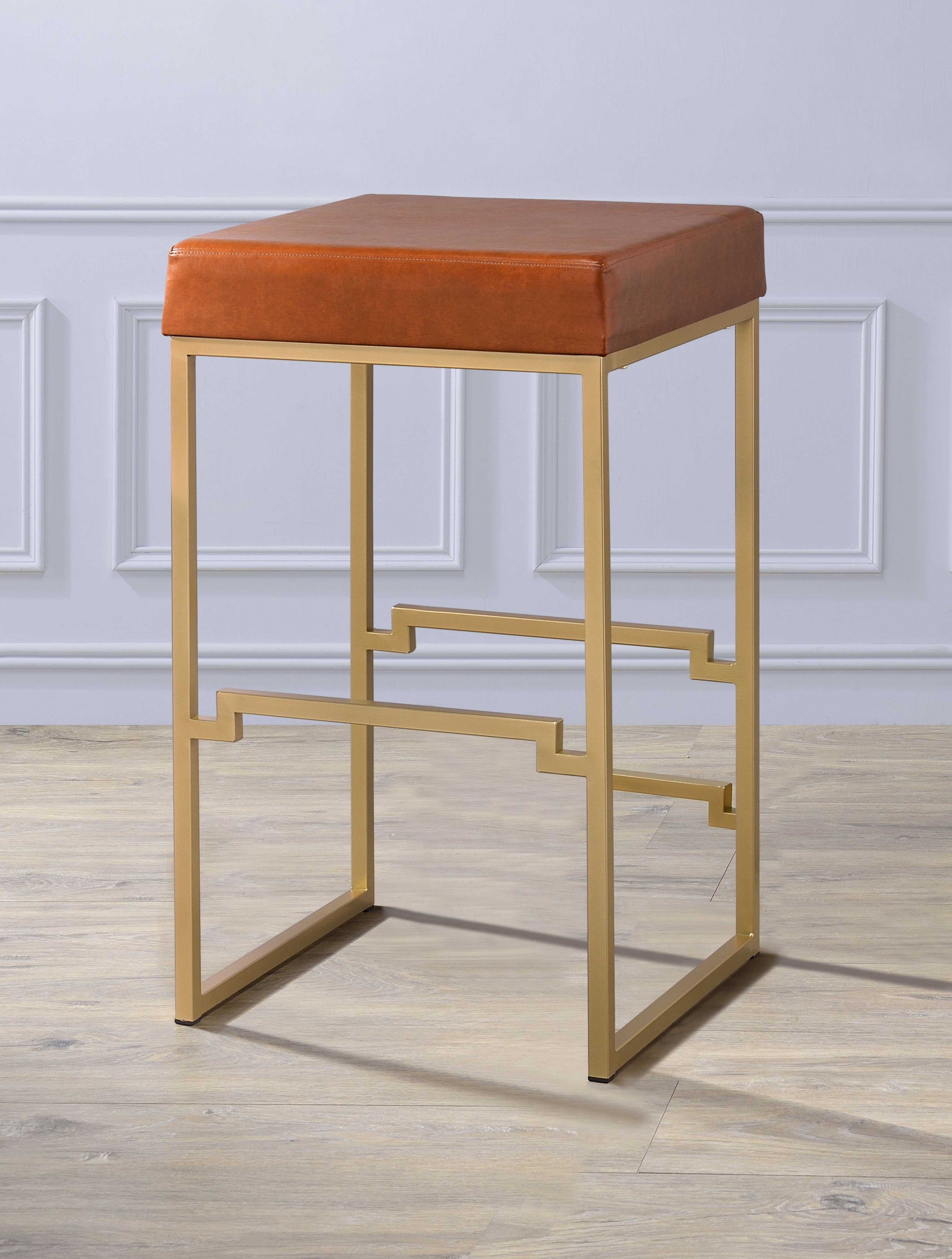 19" X 19" X 31" Light Brown Polyurethane Bar Stool (1Pc)