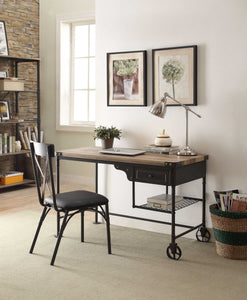 18" X 21" X 36" Black Polyurethane Side Chair (Set-2)