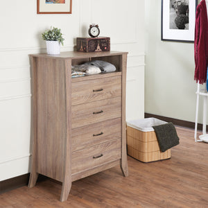 30" X 17" X 44" Rustic Natural Wood Chest