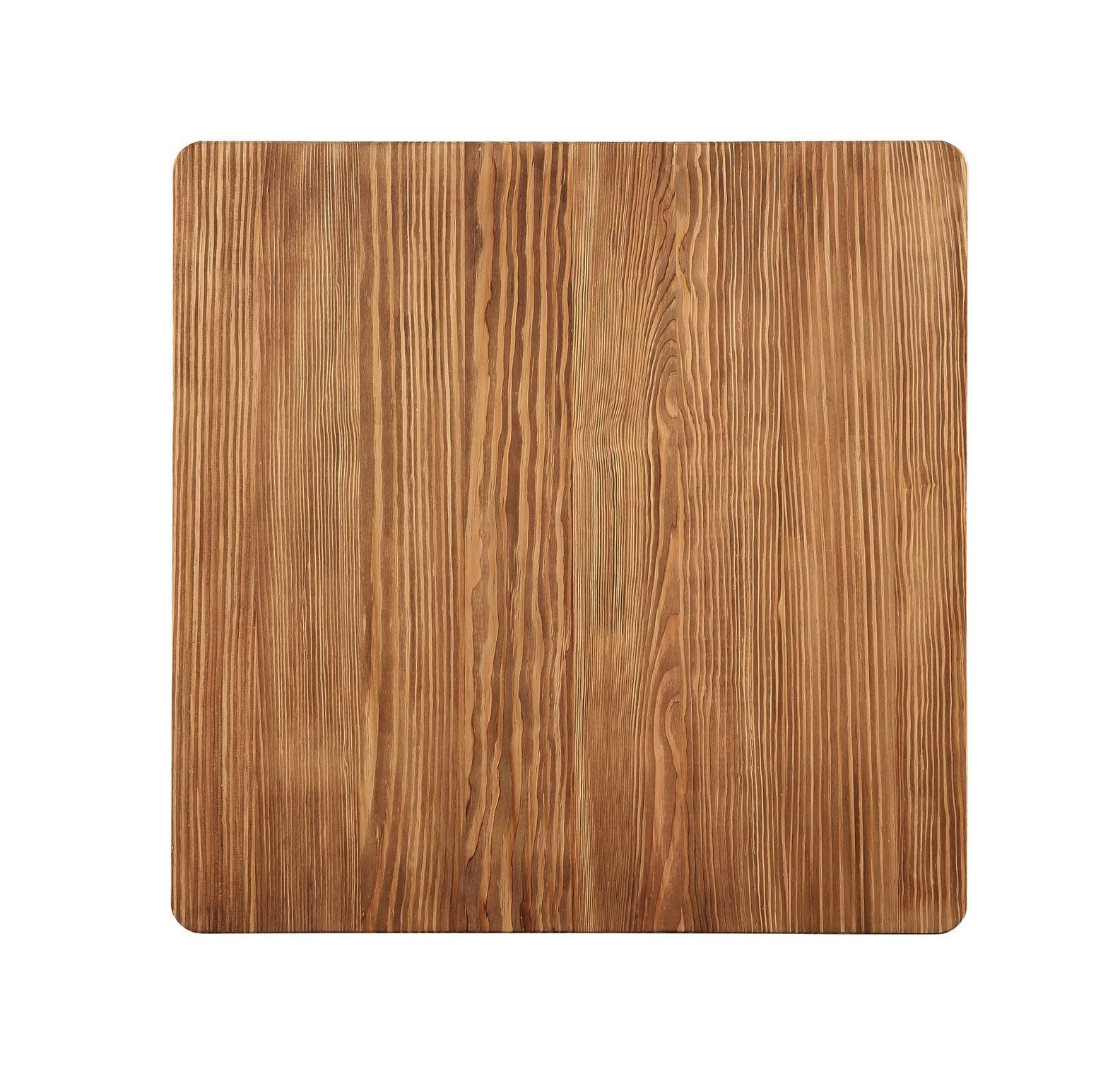 28" X 28" X 41" Natural & Black Wood Bar Table