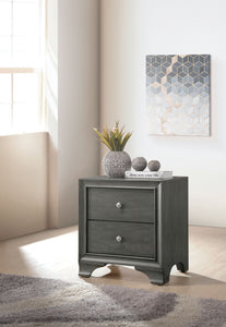 22" X 17" X 24" Gray Oak Wood Accent Table