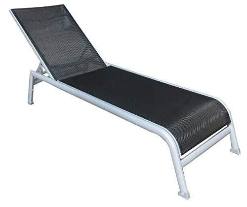 13" X 23" X 81" Gray Aluminum Chaise