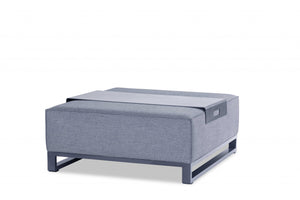 16" X 40" X 36" Gray Acrylic Ottoman