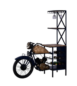 20.5" X 58" X 71" Blue Half-Bike Bar