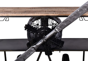 23" X 78" X 36.5" Black Airplane Bar